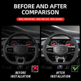 Matte Carbon Fiber Suede Steering Wheel Cover Genesis Car Interior Accessory Hocasen