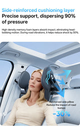 3-in-1 Car Headrest & Neck Support Pillow with 6-Way Adjustable Headrest