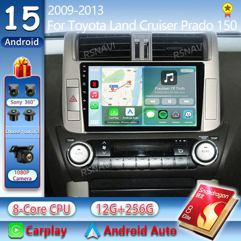 2K QLED Android Head Unit for Toyota Land Cruiser Prado 2009-2013 Android Head Unit RSNAVI