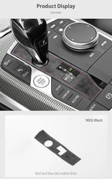 Top Suede Gear Shift Knob Panel Cover Trim Frame Sticker for BMW Series