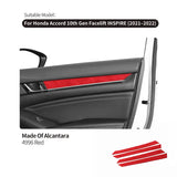 For Honda Accord 10th Gen Facelift & INSPIRE Made of Alcantara Car Interior Door Panels Armrest Cover Protective Trim Accessory