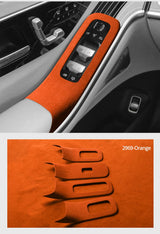 Car Window Control Panel Frame Trim Sticker for Mercedes (W223) S-Class Interior Accessories Made of Alcantara
