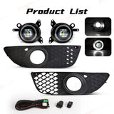LED Fog Lamps with Angel Eyes Rings for Mitsubishi LED Ambient Light OEM White White Ring