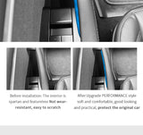 For Tesla Model 3 Model Y Door Inner Handle Trim Frame Decorative Sticker Car Interior Tuning Accessories Made of Alcantara C
