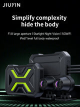 1080P Dual Channel Motorcycle Dashcam with Night Vision Motorcycle GPS JIUYIN