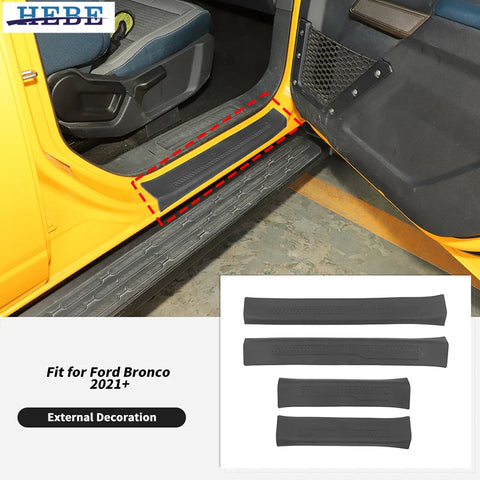 Door Sill Strip Protective Cover for Ford Bronco 2021 Car Interior Accessory HEBE
