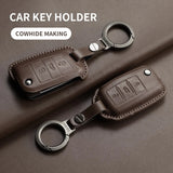 Leather Car Key Case Cover For Volkswagen Golf 7 MK7 Jetta Lavida Keychain Cover Car Key Cover OEM