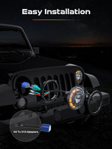 Emark 7 Inch Round LED Headlights for Harley Softail Slim Fat Boy LED Headlights Angelite