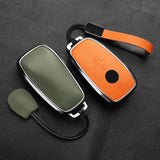 Metal and Leather Car Key Case Cover for Mercedes Benz Car Interior Accessory OEM