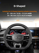 Matte Carbon Fiber Suede Steering Wheel Cover Genesis