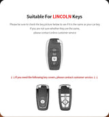 Aluminum Alloy Goatskin Car Key Case Cover For Lincoln Continental MKC MKZ MKX 2017 2018 2019 Navigator Nautilus keychain Key
