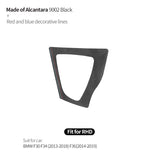 BMW Suede Gear Shift Panel Trim Frame Sticker Anti Scratch Car Interior Accessory