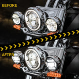Newest 4.5 inch LED Foglights for Harley Davidson