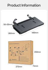 2-in-1 Foldable Car Steering Wheel Desk Tray with Carbon Fiber Design