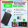 2-in-1 Wireless CarPlay and Android Auto Adapter for Toyota