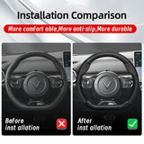 Steering Wheel Cover Carbon Fiber for Vinfast Vf 8 Car Interior Accessory Hocasen