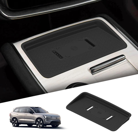 Volvo EX90 2026 2025 Car Anti Dirt Pad Mobile Wireless Charging Anti-Slip Mats Interior Accessiories Black Car Interior Acces