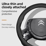 Ultra-Thin Leather Steering Wheel Cover for Citroen Car Interior Accessory Hocasen
