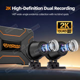 2K Dual Lens Waterproof Motorcycle Dash Cam WiFi DVR Dashcam AKAMATE