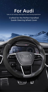 Sports Suede Split Steering Wheel Cover for Opel Models Car Interior Accessory Hocasen