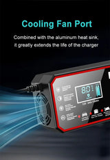 12V 8A Smart Car Battery Charger Automatic Start Fast Charger Pulse Repair Motorcycle Truck Battery Charger GEL Lead Acid