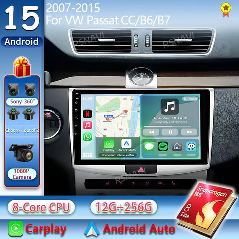 2K QLED Android Head Unit for Volkswagen Passat B6 B7 CC Android Head Unit RSNAVI