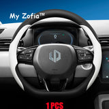 For Leapmotor T03 2024 2025 2026 Car Leather Car Steering Wheel Cover Wrap Non-slip Decoration Frame All Seasons Accessories