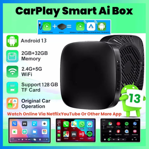 Wireless Android 13 CarPlay Adapter for OEM Wired Systems CarPlay Adapter LEXXSON