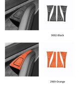 For Tesla Model 3 (2019-2022)/Modely (2019~) Car Door Switch Button Anti Scratch Trim Sticker Carbon Fiber Interior Accessories