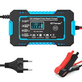 Car Battery Charger 12V 6A Touch Screen Pulse Repair LCD Fast Power Charging Wet Dry Lead Acid Digital LCD