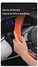 Suede Steering Wheel Cover for Zeekr Non-Slip Fit