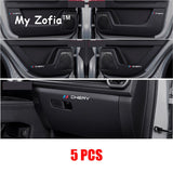 For Chery JAECOO J7 Car Styling Leather Door Anti Kick Pad Protection Car Interior Accessory NONE F