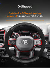 Suede Carbon Fiber Wheel Cover for Ram 1500 2500 3500 Car Interior Accessory Hocasen