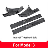 For Tesla Model Y 3 Juniper Highland Front Rear Door Bumper Sill Protector Seat Guard Plate Anti-Scratch Interior Accessories