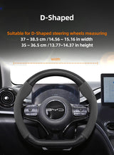 BYD Suede Matte Carbon Fiber Steering Wheel Cover