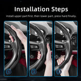 Renault Carbon Fiber Texture Steering Wheel Cover Car Interior Accessory Hocasen