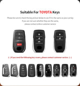 Metal And Goatskin Car Key Case Cover For Toyota Sequoia Cross Fortuner Prius Venza Alphard Vellfire Sienna Tundra Mirai Yari