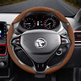 Anti-Slip Segmented Suede Steering Wheel Cover for Proton