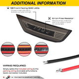 Smoked Sequential LED Bumper Reflector for Ford Escape Car Interior Accessory iJDM
