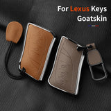 Aluminum Alloy Goatskin Car Key Case Cover For Lexus Car Interior Accessory OEM