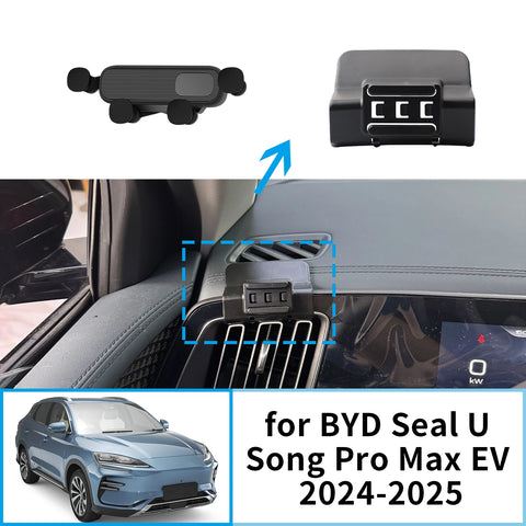 Wireless Fast Charging Phone Holder for BYD Seal U 2024-2025 Car Phone Holder CATUSIKI