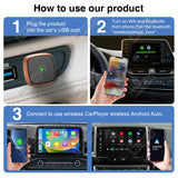 Orange CarPlay Dongle Wireless Adapter for Universal OEM Radios