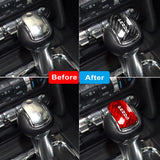 For Ford Mustang 2015 2016 2017 2018 2019 2020 2021 2022 2023 Carbon Fiber Gear Shift Knob Cover Head Trim Accessories Car In