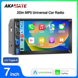 7 Inch Touch Screen Car Radio with Wired CarPlay Android Head Unit AKAMATE