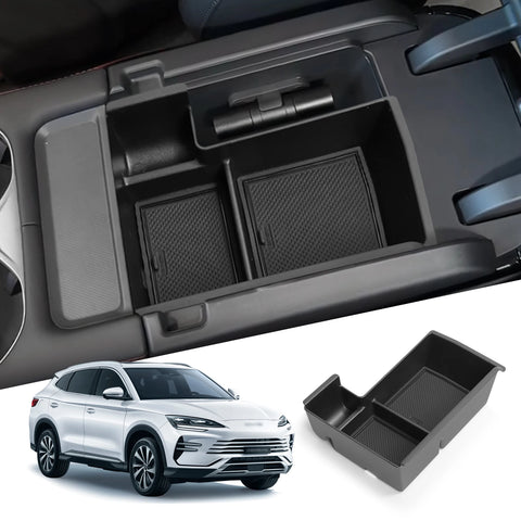 BYD Seal U Sealion 6 Song Plus DM-i 2025 Center Console Armrest Storage Box Car Tray Accessories Tidying Black Car Interior A