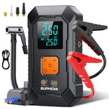 Car Tire Air Compressor, Battery Jump Starter Kit, 1500A Heavy-Duty Portable Emergency Car Jump Starter