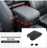 Armrest Box Protector Cover for Mitsubishi Pajero 2007-2021 Car Interior Accessory HEBE