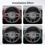 Breathable Faux Leather Steering Wheel Cover for Volvo Car Interior Accessory Hocasen