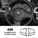 For BMW F30 F32 F34 (2013-2019) Car Steering Wheel Button Panel Trim Sticker Anti Scratch Carbon Fiber Interior Tuning Accessory