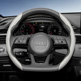 Audi Carbon Fiber Steering Wheel Cover for D-Shape